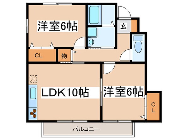 プレジオスＡの物件間取画像